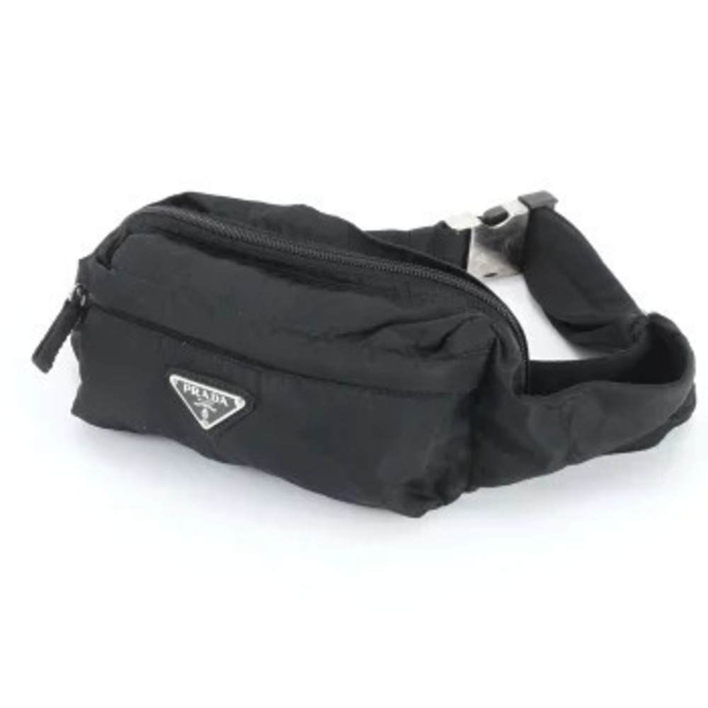 Prada Tessuto triangle body bag crossbody waist Pouch Clutch RBE
